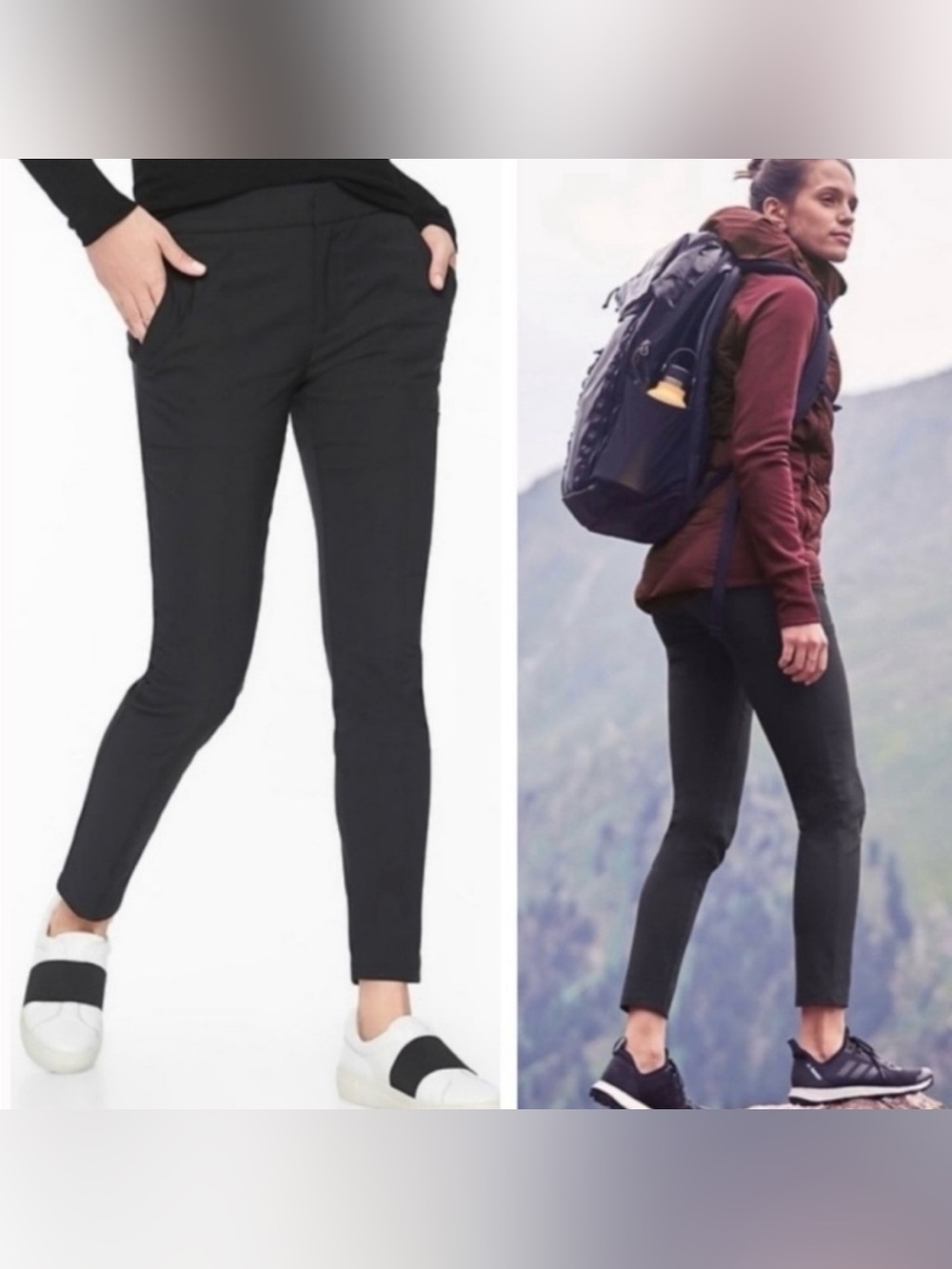 Athleta Black Slim Active Pants